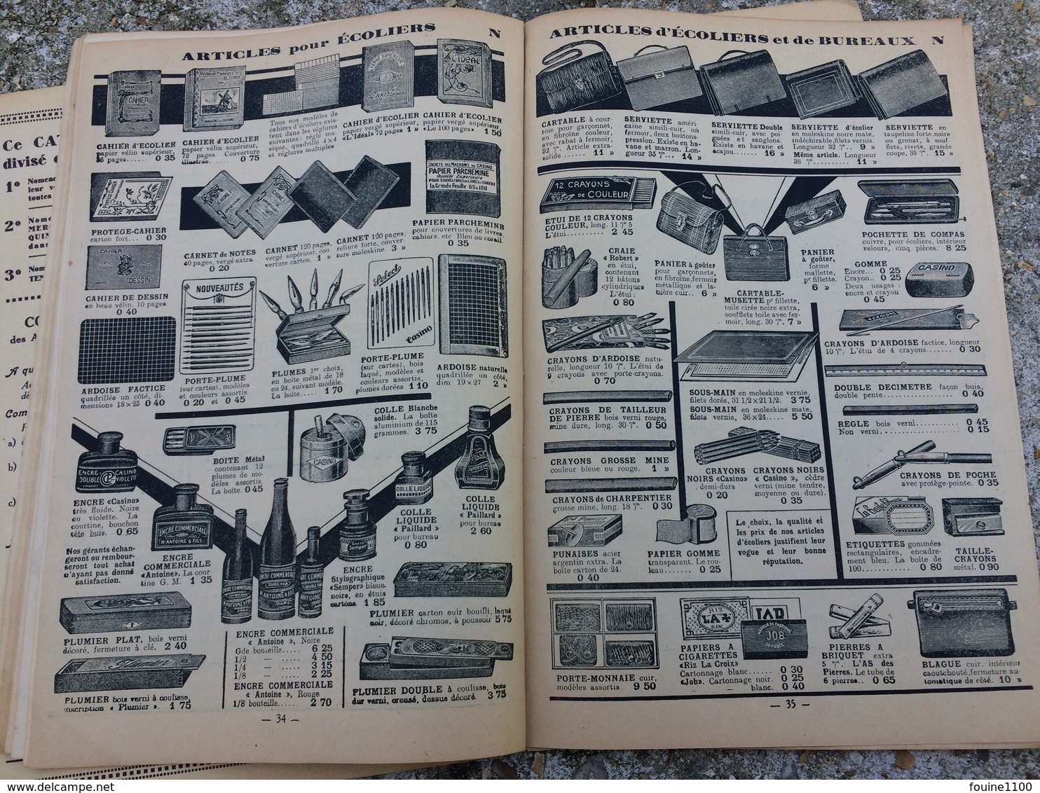 CATALOGUE CASINO 1932 CHAUFFAGE POELE LAITERIE FUSIL PARFUMERIE PAPETERIE VAISSELLES  MACHINE A COUDRE PHONOGRAPHE