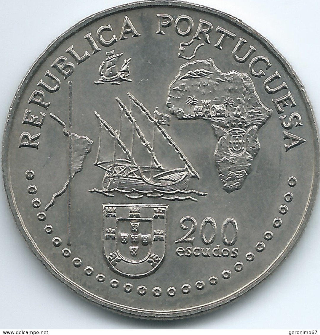 Portugal - 1994 - 200 Escudos - 500th Anniversary Of The Treaty Of Tordesilhas - KM671 - Portugal