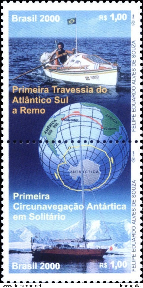 BRAZIL #2746 -  AMYR KLINK -  South Atlantic Crossing Rowing And  First Circumnavigation Antarctica  In Lone -  MINT - Unused Stamps