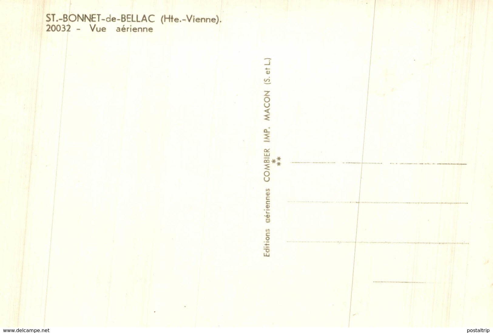 St Bonnet De Bellac Vue Aerienne   Francia  France Frankreich - Otros & Sin Clasificación