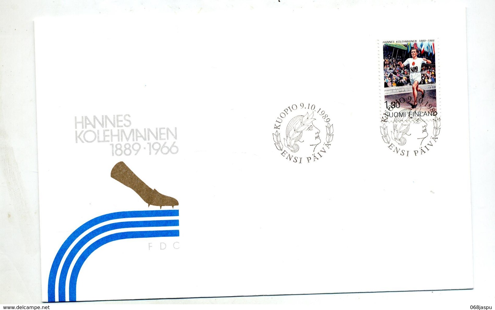 Lettre Fdc 1989 Kolehmainen  Sport - FDC