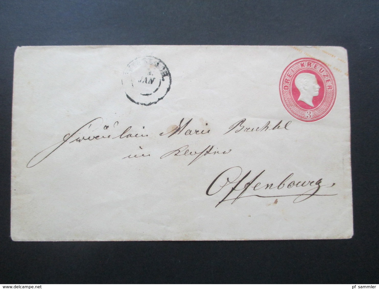 AD Baden Ganzsachen Umschlag U9 Rückseitig Besitzerstempel ?! P. Fliegner Friseur Hildesheim - Postal  Stationery