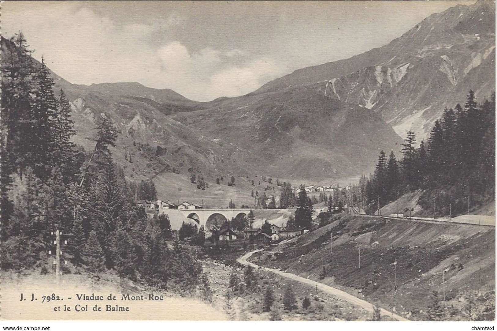 74 MONTROC VIADUC FERROVIERE A VOIX METRIQUE LIGNE TRAIN LE FAYET CHATELARD  VALLEE DE CHAMONIX MASSIF DU MONT BLANC - Chamonix-Mont-Blanc