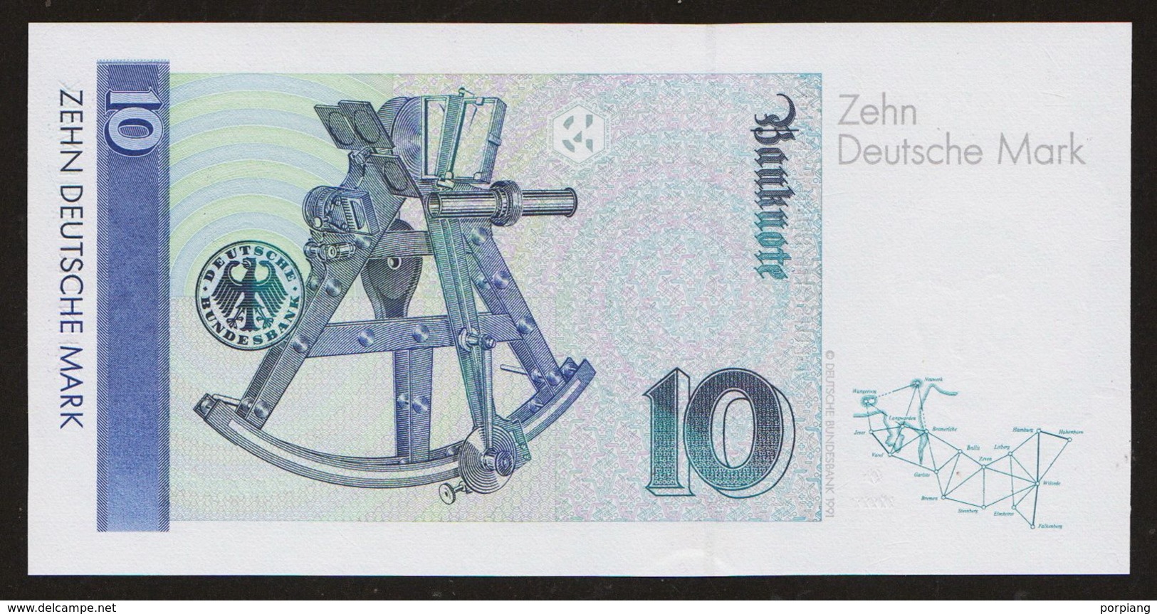 10 DM Deutsche Mark 1993 UNC Kassenfrisch - 10 DM