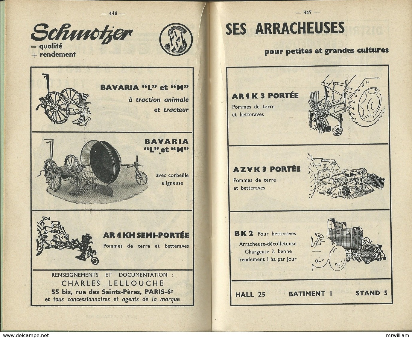 Catalogue Officiel 1961 du 32é SALON INTERNATIONAL DE LA MACHINE AGRICOLE ( PARIS 75 )