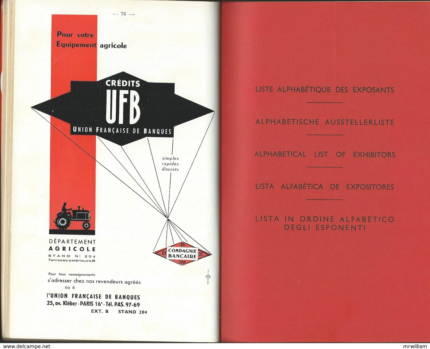 Catalogue Officiel 1961 du 32é SALON INTERNATIONAL DE LA MACHINE AGRICOLE ( PARIS 75 )