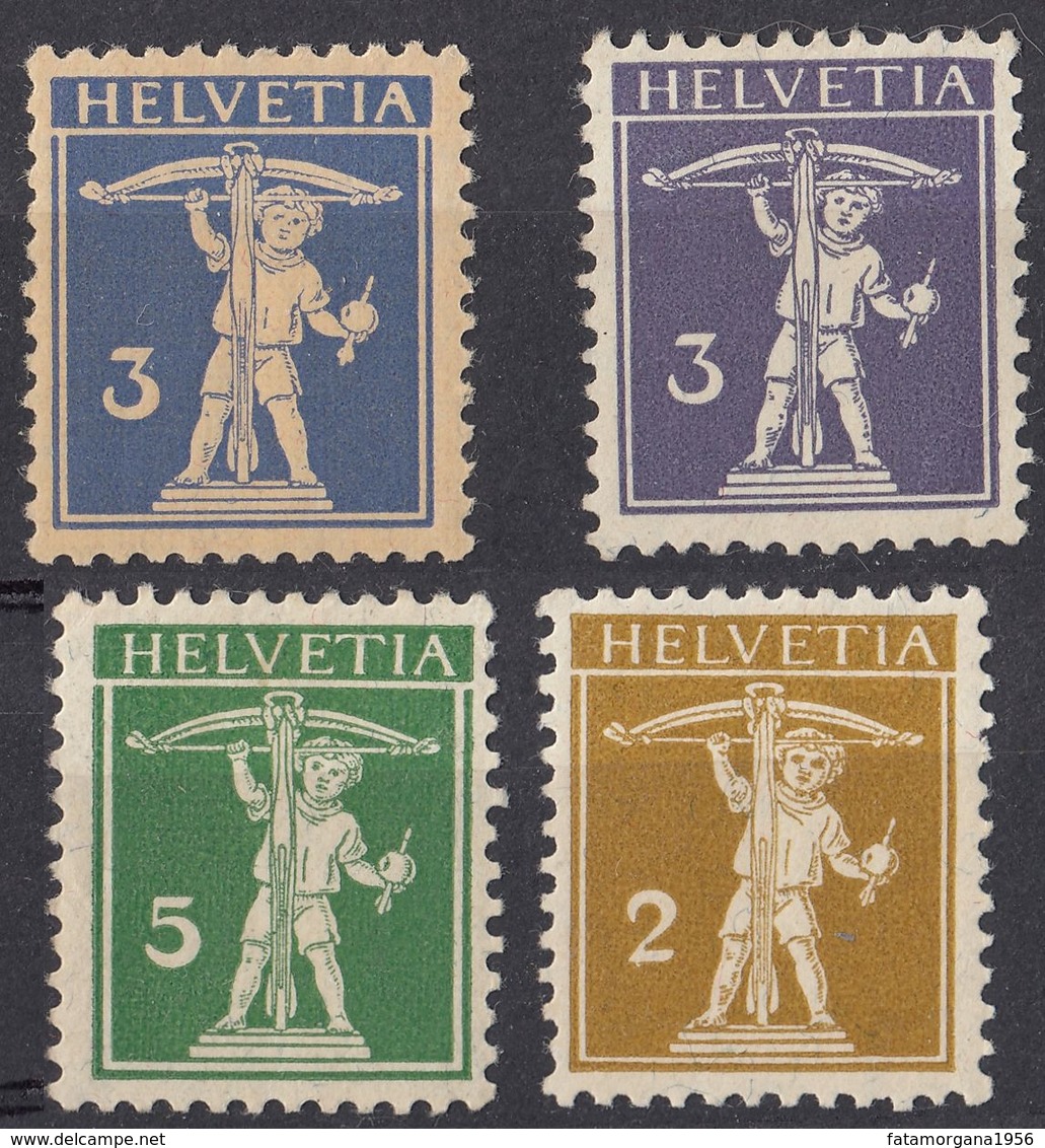 HELVETIA - SUISSE - SVIZZERA - Lotto Di 4 Valori Nuovi: Yvert 134/136 MH E 241 MNH. - Nuovi