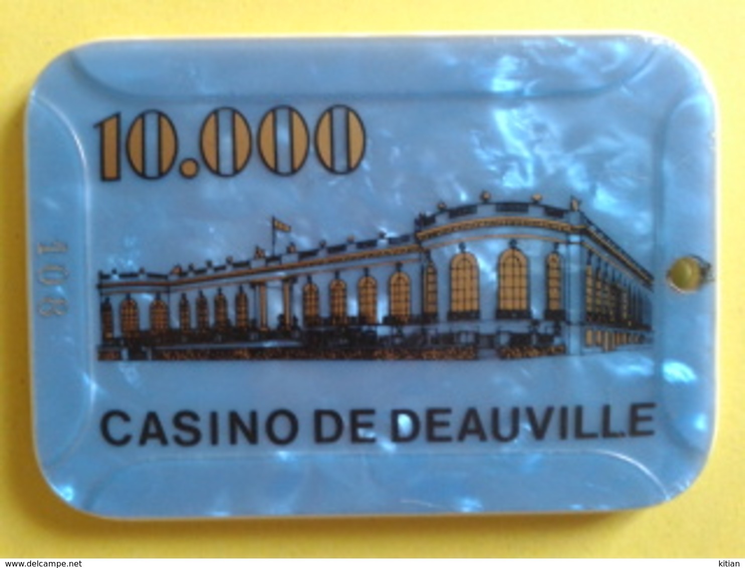 Plaque De 10.000 CASINO DE DEAUVILLE. N° De Série 108 - Casino