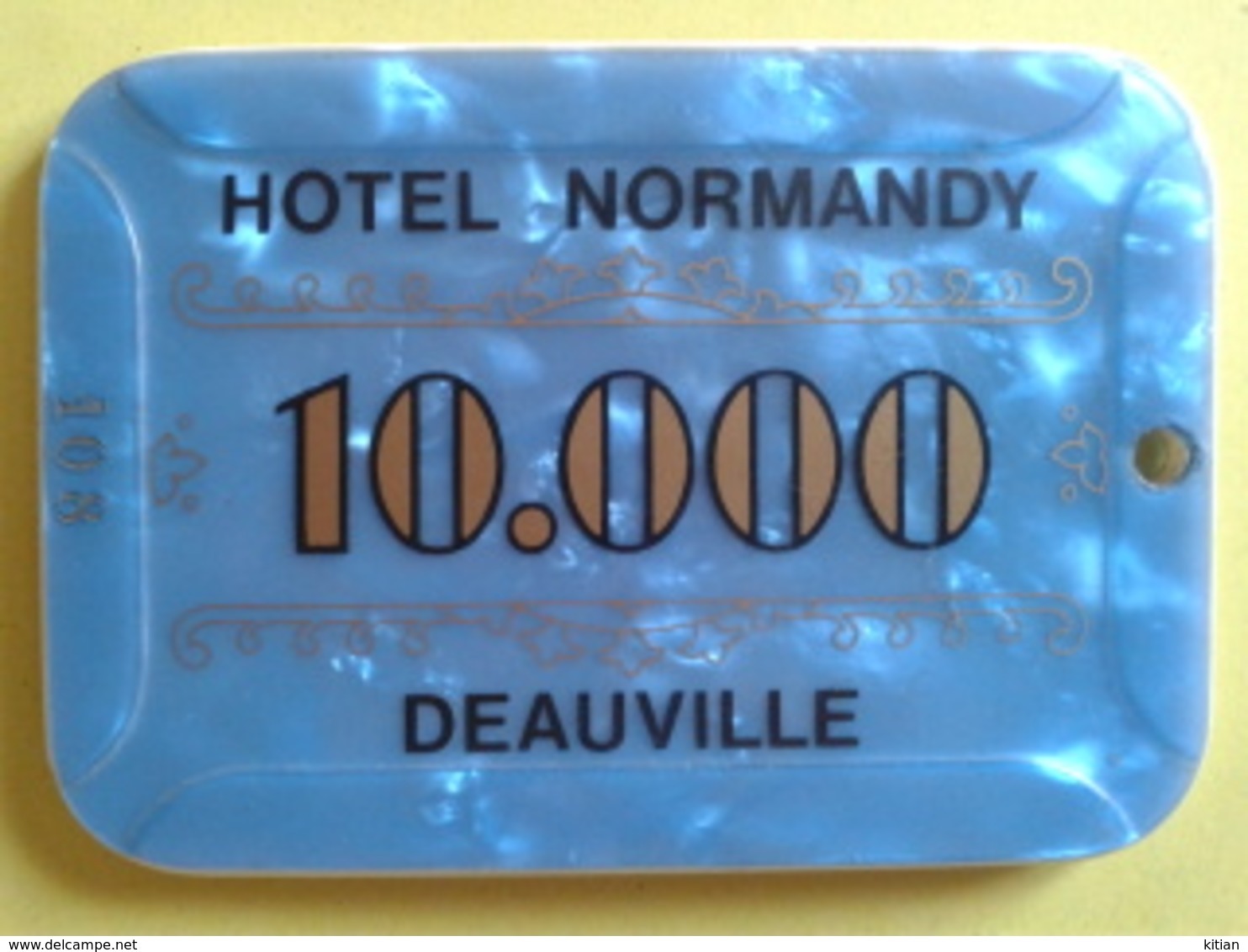 Plaque De 10.000 CASINO DE DEAUVILLE. N° De Série 108 - Casino