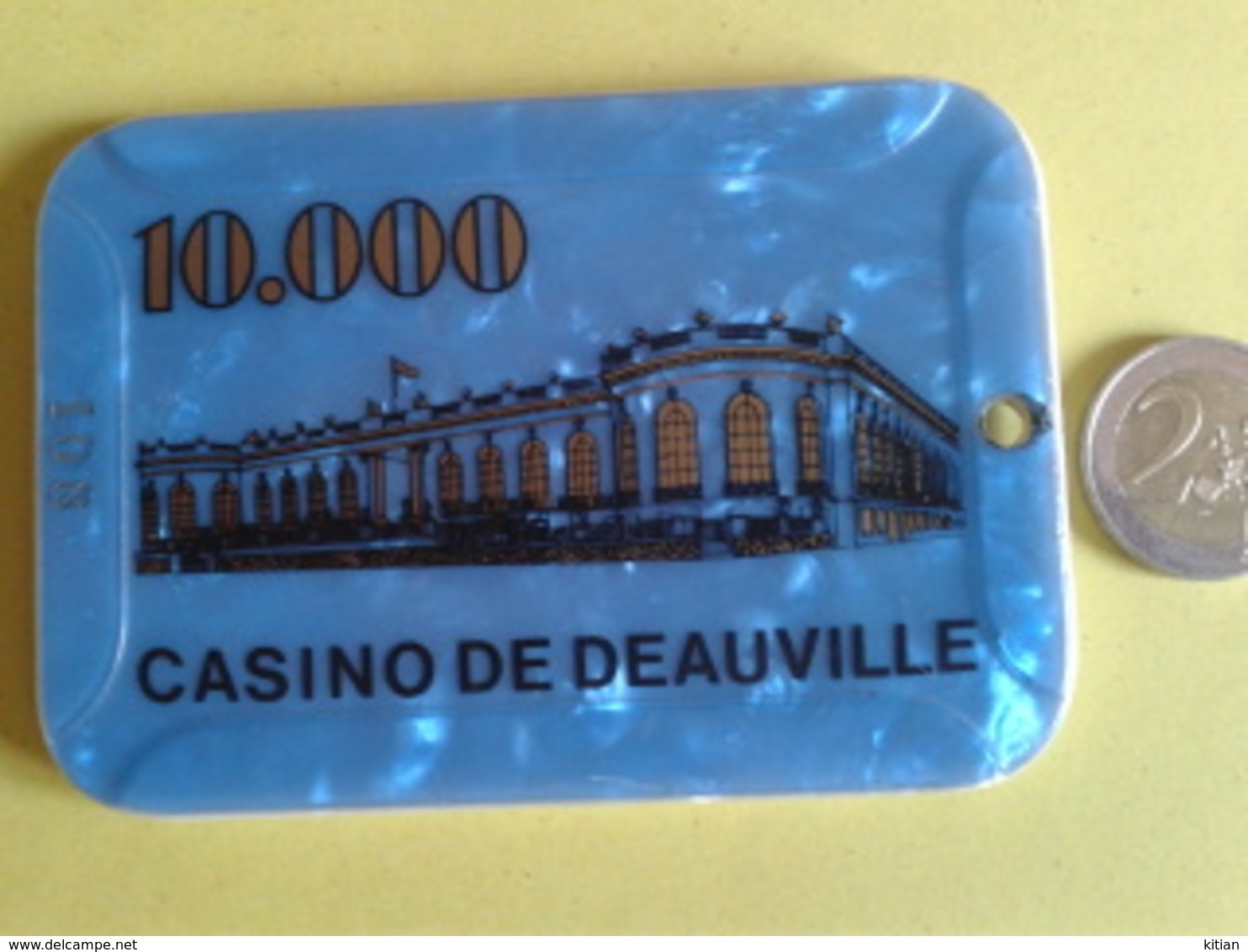 Plaque De 10.000 CASINO DE DEAUVILLE. N° De Série 108 - Casino