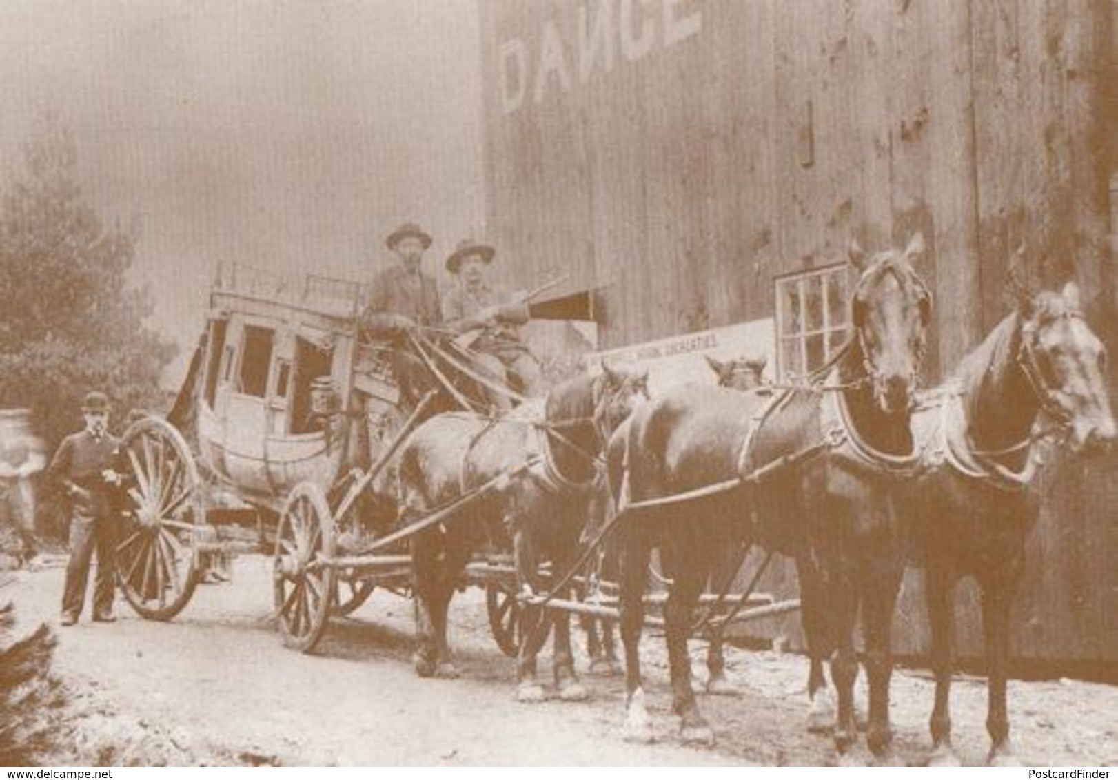 1894 Victorian Western Stagecoach The Old West Cowboy Postcard - Other & Unclassified