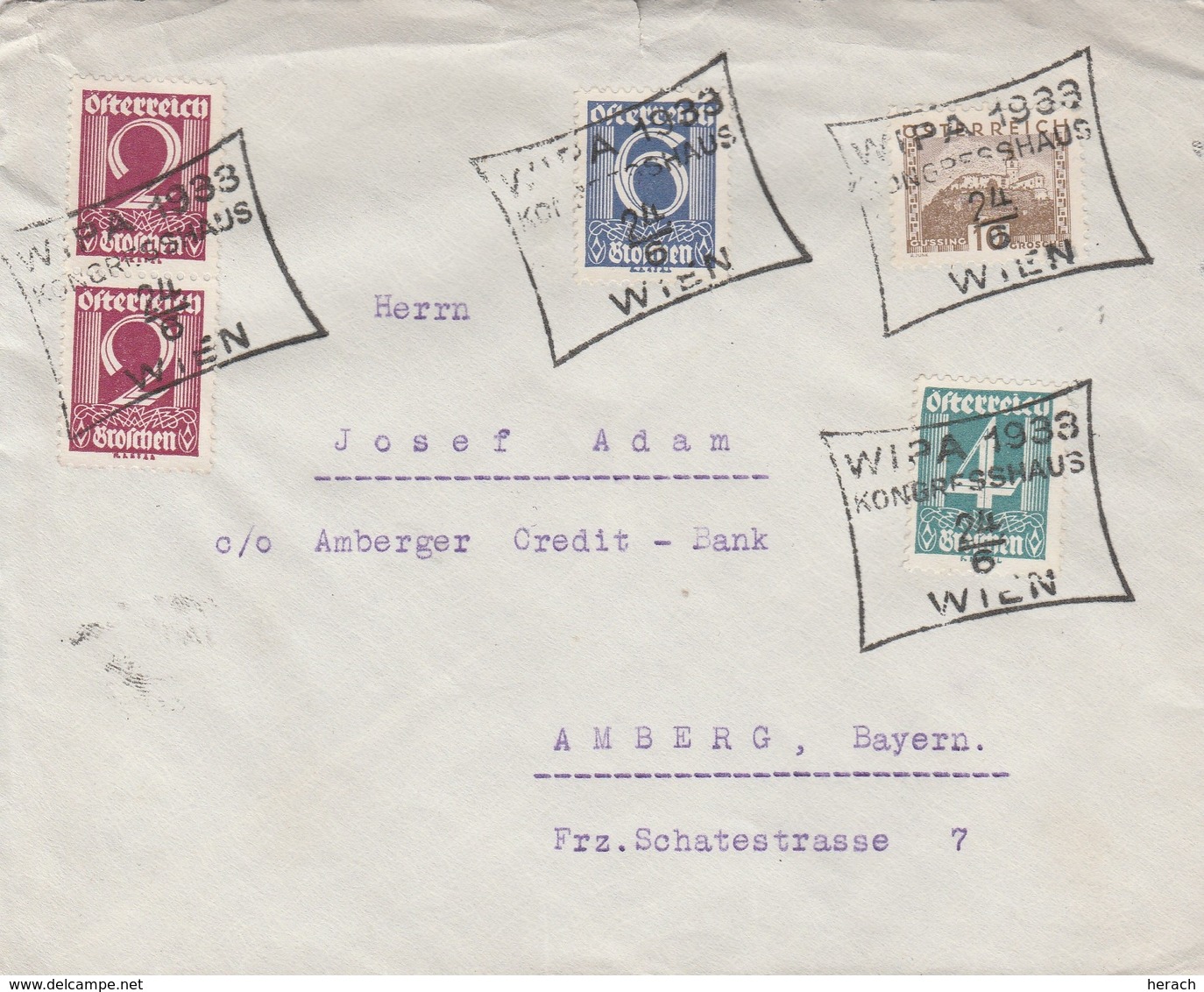 Autriche Lettre Wipa Wien Pour L'Allemagne 1933 - Storia Postale