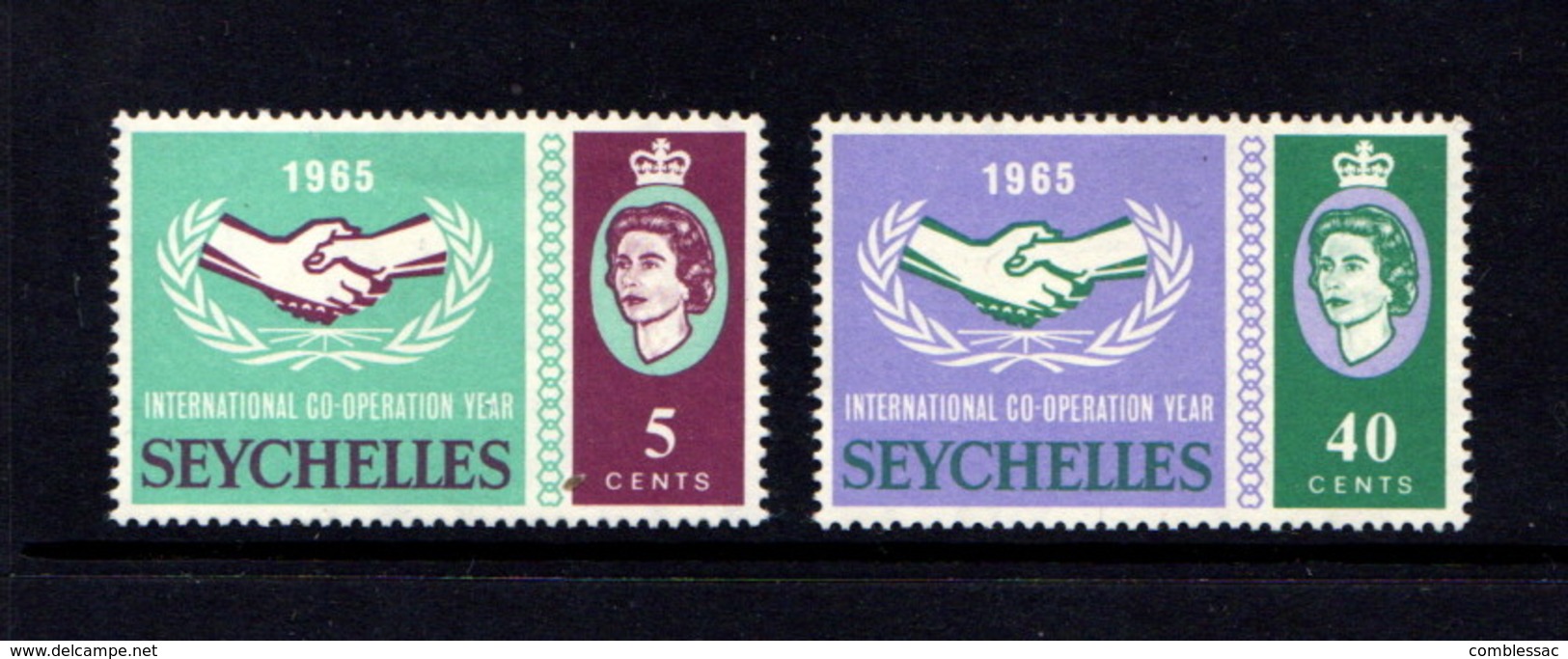 SEYCHELLES    1965    I C Y    Set  Of  2    MH - St.Kitts And Nevis ( 1983-...)