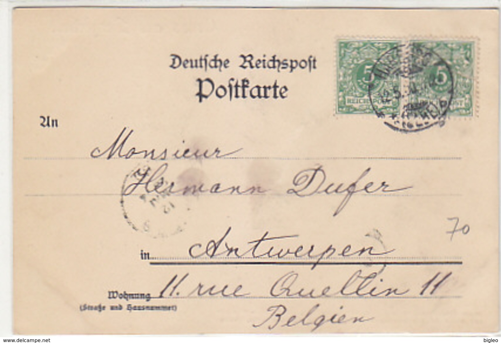 Gruss Aus Bergerhof - Fahrradwerke Bismarck GmbH - 1900    (A-92-180613) - Publicité