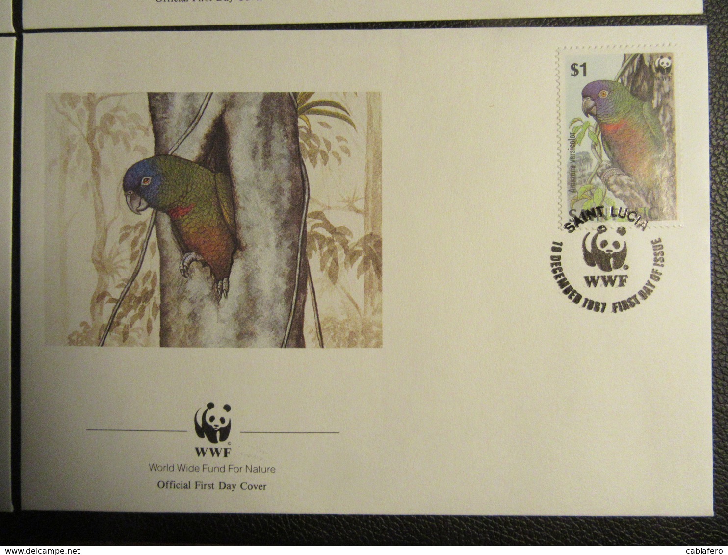 ST. LUCIA - 1987 - WWF - PROTEZIONE DEGLI UCCELLI - BIRDS - FDC - St.Lucia (1979-...)
