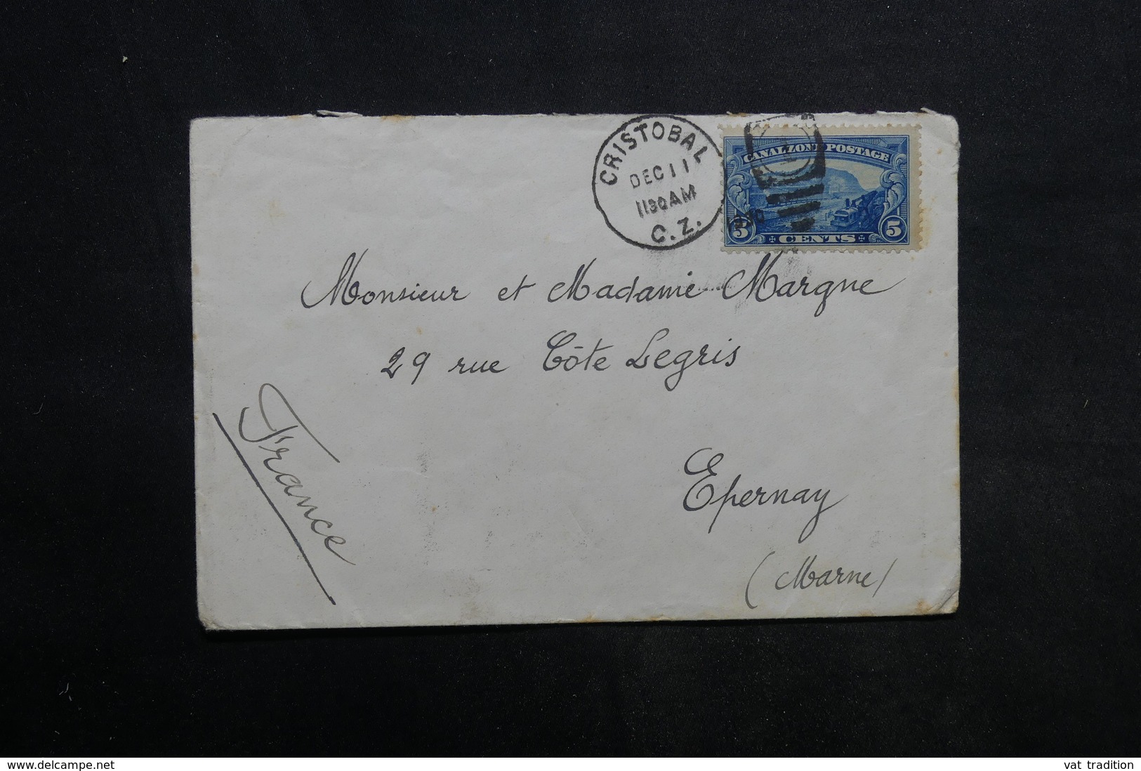 CANAL ZONE - Enveloppe De Cristobal Pour La France En 1930 , Affranchissement Plaisant - L 34043 - Canal Zone