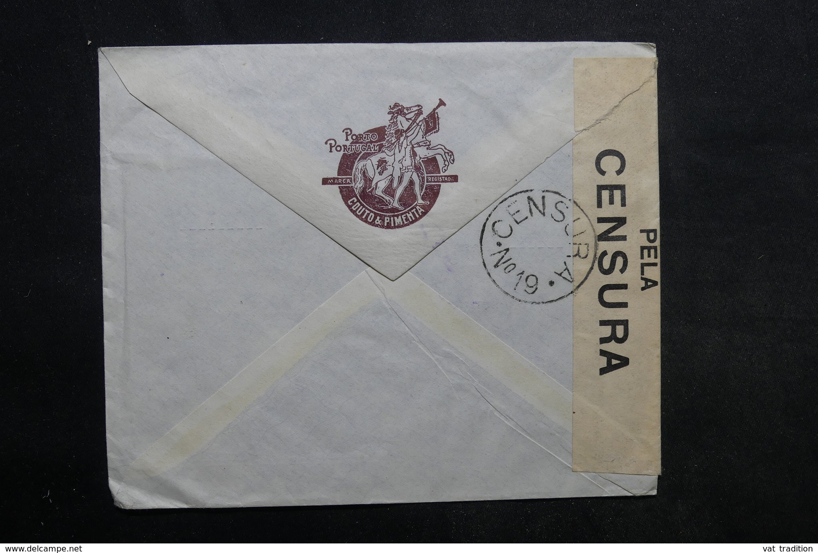 PORTUGAL - Enveloppe Commerciale De Villa Nova De Gaya Pour La France Avec Contrôle Postal - L 34045 - Lettres & Documents