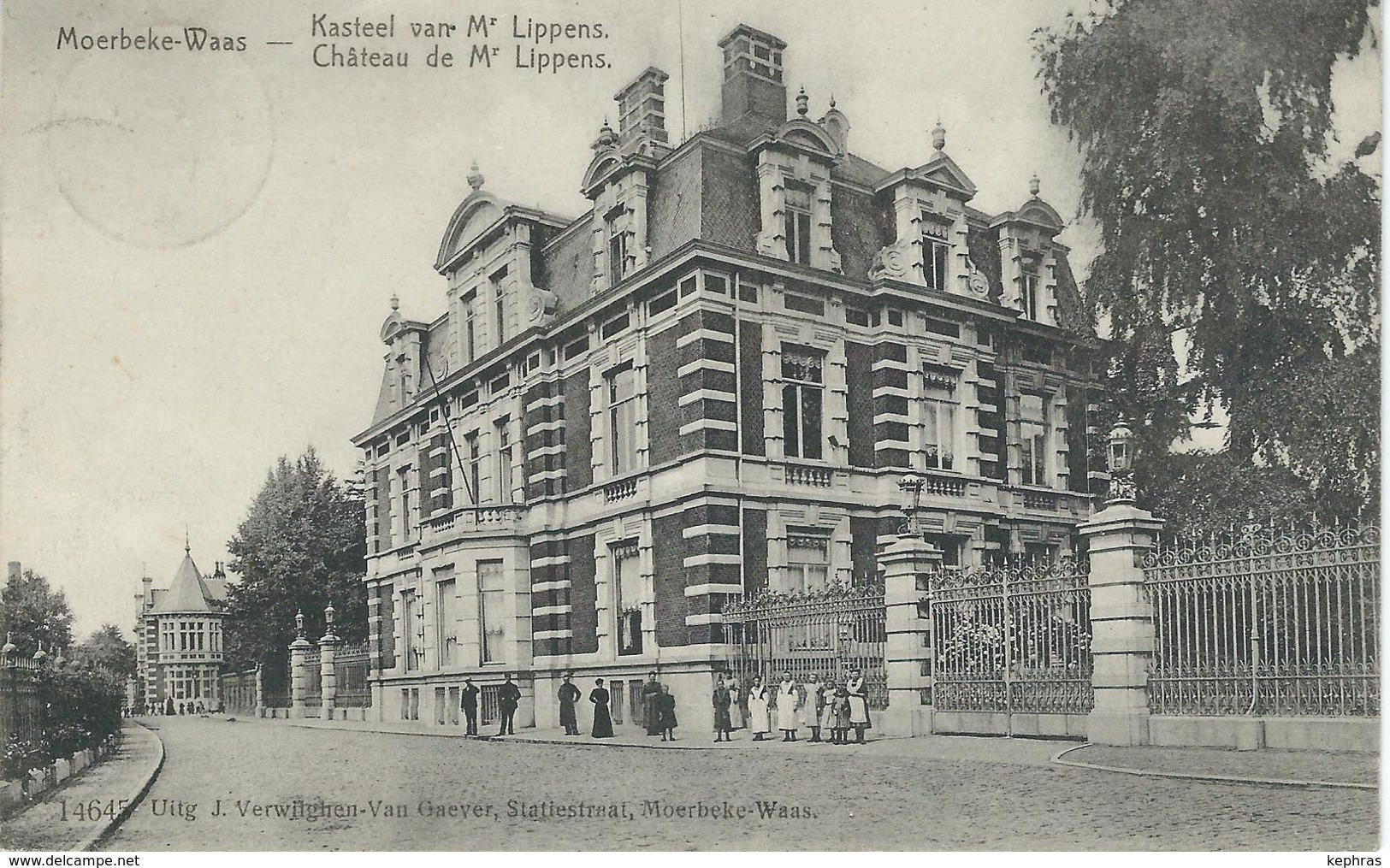 MOERBEKE-WAAS : Kasteel Van Mr Lippens - RARE VARIANTE - Cachet De La Poste 1909 - Moerbeke-Waas