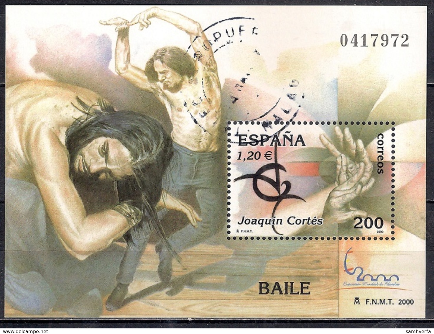 Spain 2000 - International Philatelic Exhibition ESPANA 2000, Madrid - Joaquín Cortés - Usados