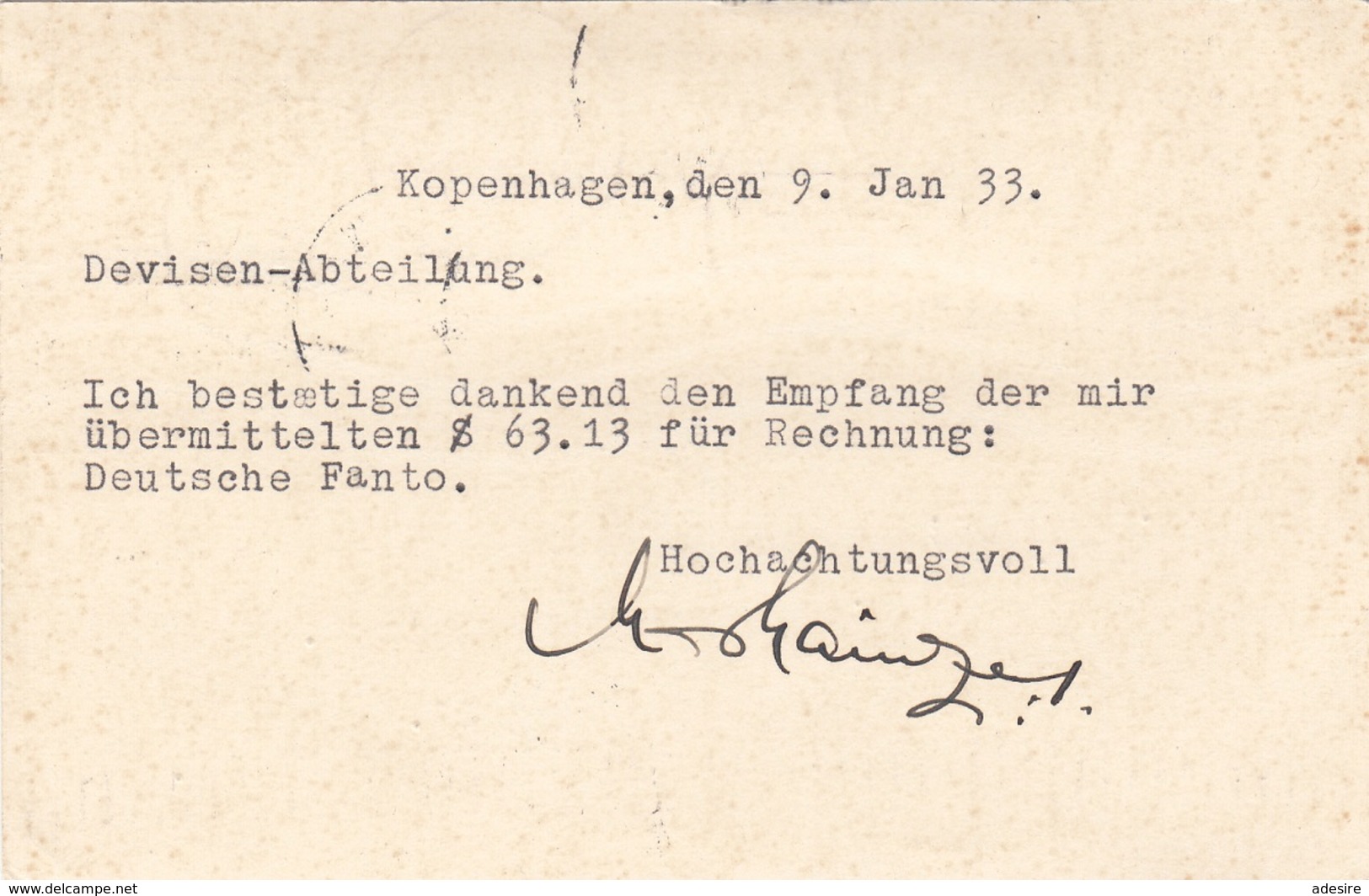 DÄNEMARK 1933 - 7 Ö Ganzsache + 4 Fach Zusatzfrankierung Auf Firmenpostkarte Gel.n.Hamburg - Briefe U. Dokumente