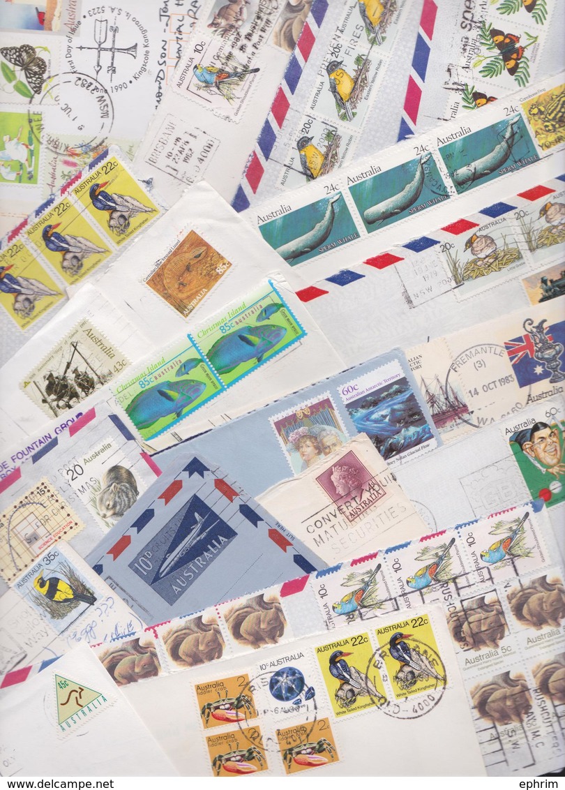 AUSTRALIA - AUSTRALIE - Lot Varié De 327 Enveloppes Timbrées Stamped Air Mail Covers Stamps Batch Of Letters Timbres - Autres & Non Classés