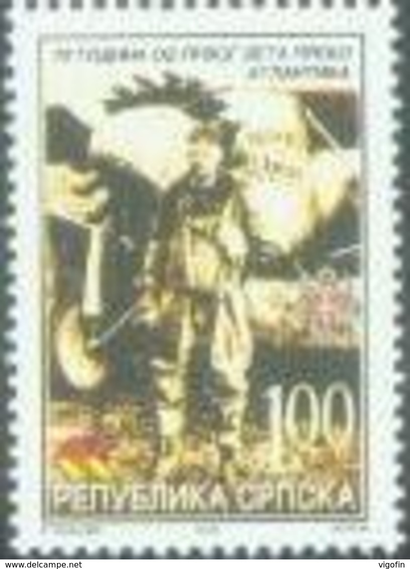 BHRS 2002-239 75A°CHARLS LINDBERG, BOSNA AND HERZEGOVINA REP. SRPSKA,  1 X 1v, MNH - Parachutting