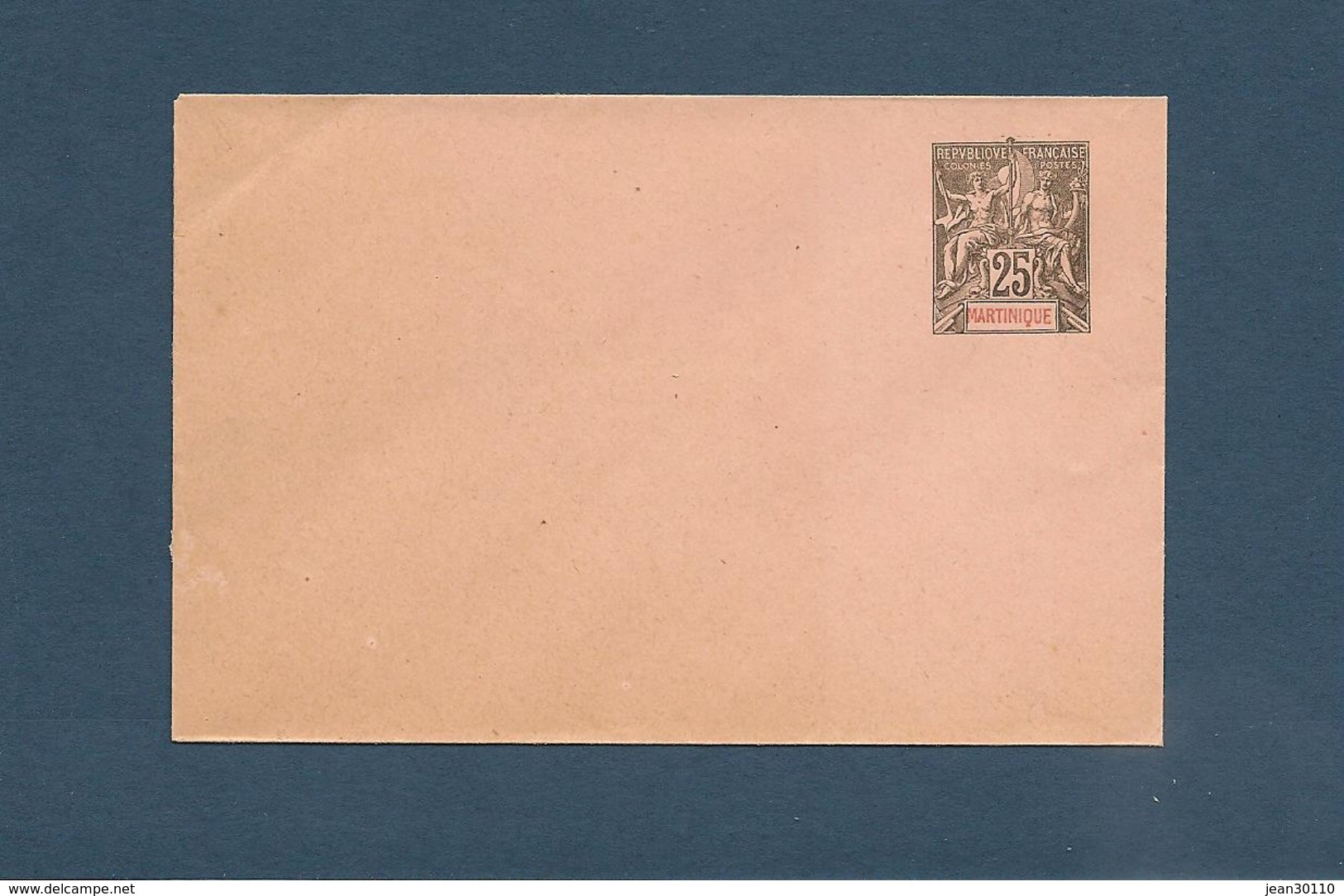 MARTINIQUE 1892  ENVELOPPE Pré Oblitérée 25 C Noir - Storia Postale