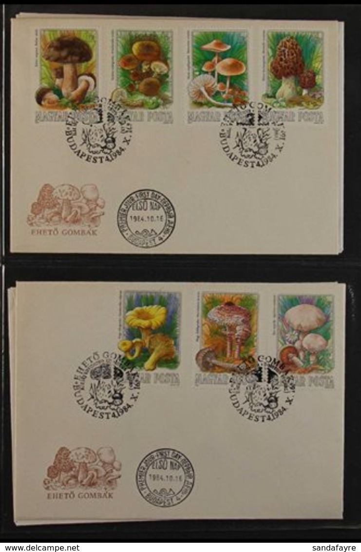 MUSHROOM TOPIC COVERS A Collection Of First Day Covers, Stamps On Picture Side Of Matching Post Cards & Illustrated Post - Andere & Zonder Classificatie