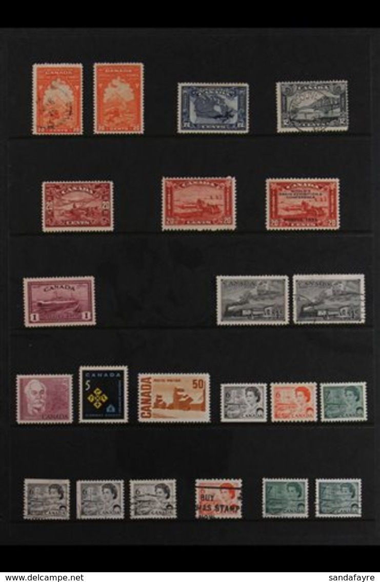 RAILWAYS OF NORTH AMERICA 19th Century To 1990's Mint And Used Thematic Collection Of Stamps Of Canada And USA, Includes - Non Classés