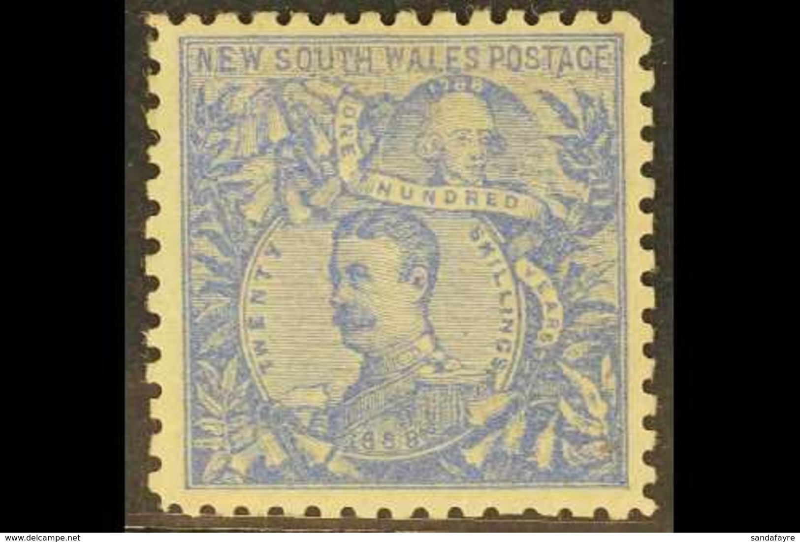 NEW SOUTH WALES 1888 20s Cobalt-blue Centenary Of NSW, SG 262, Very Fine Mint & Scarce. For More Images, Please Visit Ht - Andere & Zonder Classificatie