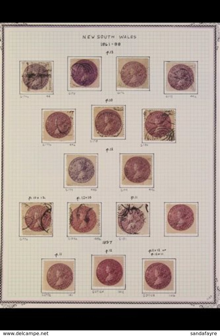 NEW SOUTH WALES 1861 - 97 "5s Coin Stamp", Specialised  Mint And Used Collection Arranged By Printings With Different Pe - Andere & Zonder Classificatie