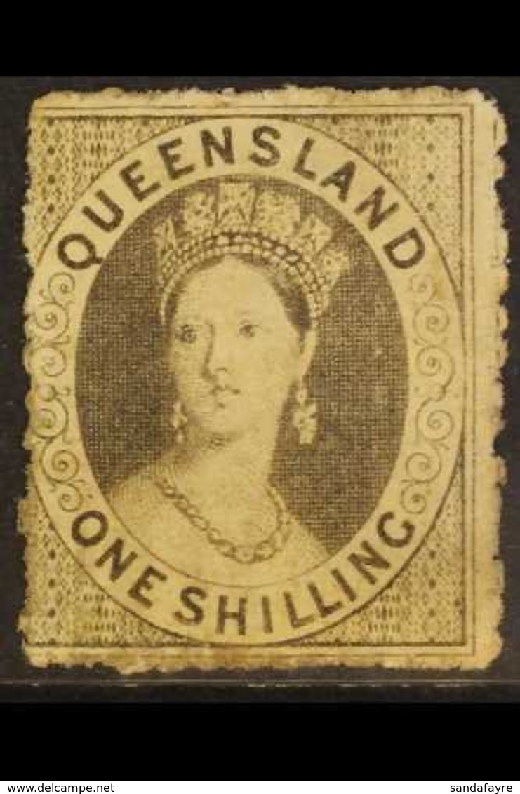 QUEENSLAND 1862-67 1s Grey Chalon, SG 29, Mint With Good Colour And Large Part Gum, Light Toning. For More Images, Pleas - Other & Unclassified
