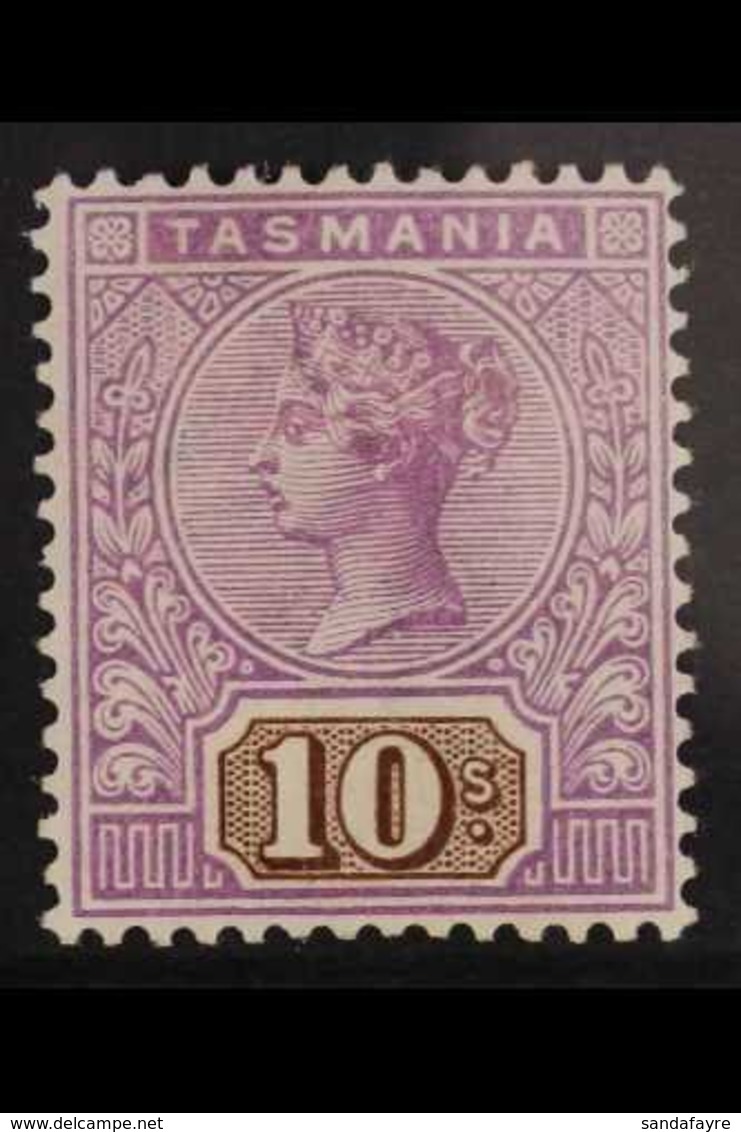 TASMANIA 1892-99 10s Mauve And Brown, SG 224, Very Fine Mint, A Superb Example. For More Images, Please Visit Http://www - Other & Unclassified