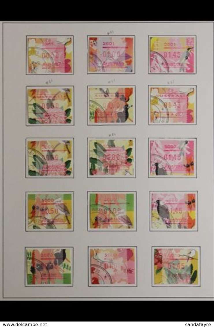 1982 - 2000 USED FRAMA LABELS. A Small Collection On 12 Album Pages, All Complete Sets In Very Fine Used Condition (116  - Andere & Zonder Classificatie