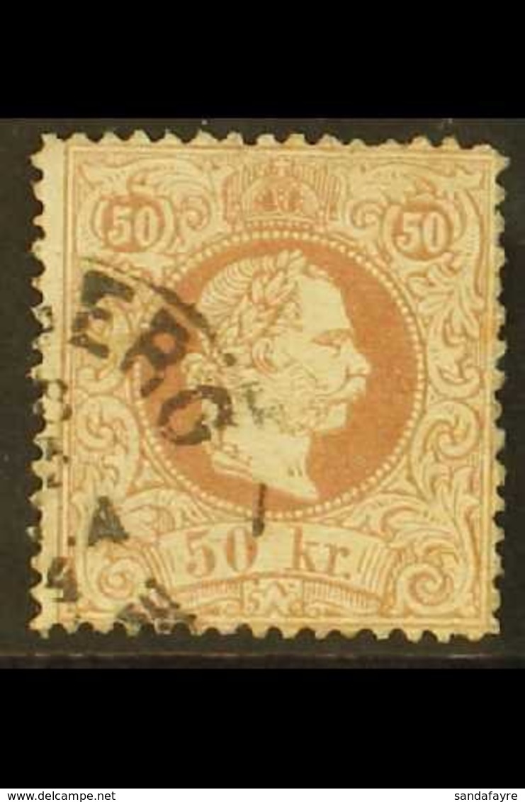 1874-84 50k brown, Fine Printing, perf.12, Mi 41 II D, Small Wrinkle On Corner, Otherwise Fine Used With C.d.s. Postmark - Other & Unclassified