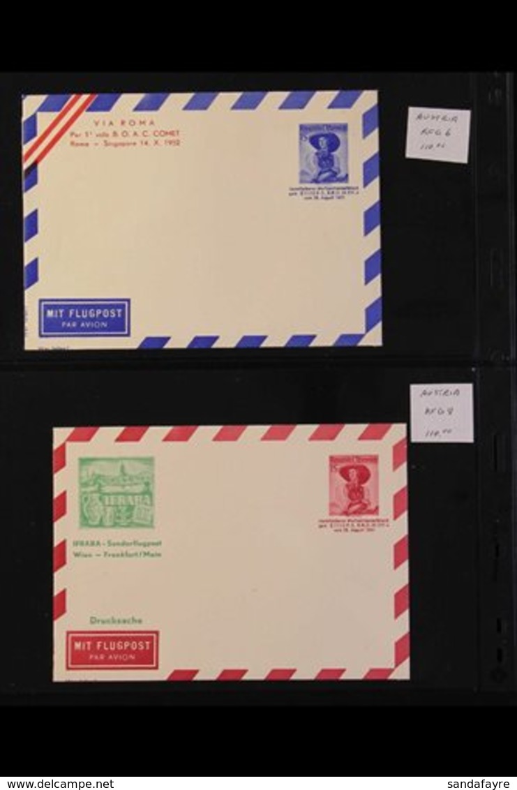 AEROGRAMMES 1950-1957 PRINTED TO PRIVATE ORDER Fine Unused All Different Collection. With Stamp Centenary (2), UPU Anniv - Other & Unclassified