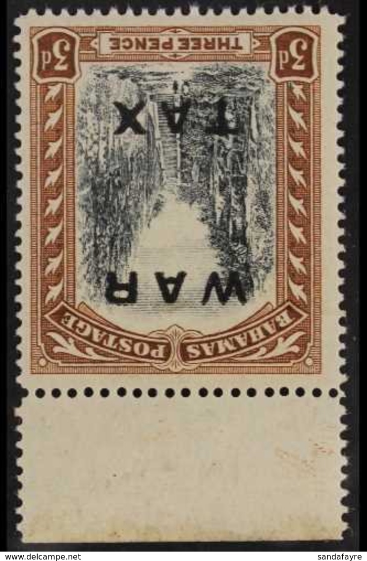 1919 (July) 3d Black & Brown "WAR TAX" Overprint With WATERMARK INVERTED AND REVERSED Variety, SG 105y, Never Hinged Min - Andere & Zonder Classificatie