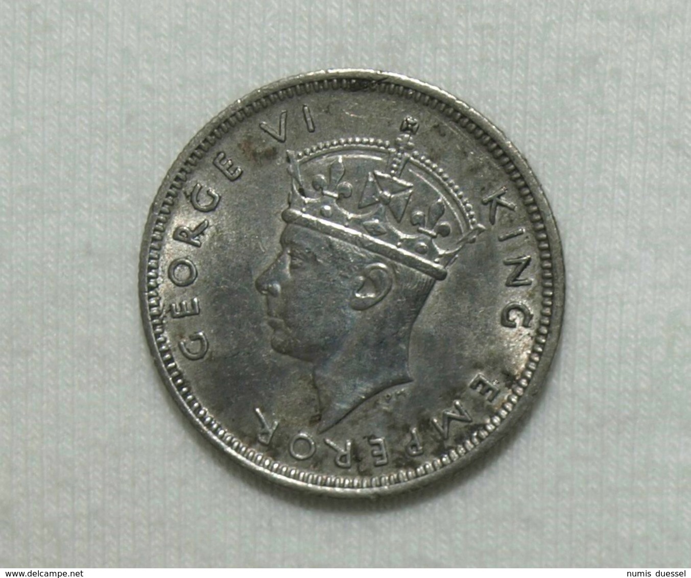 Silber/Silver Britisch Seychellen/British Seychelles George VI, 1943, 25 Cents Funz/AU - Seychelles