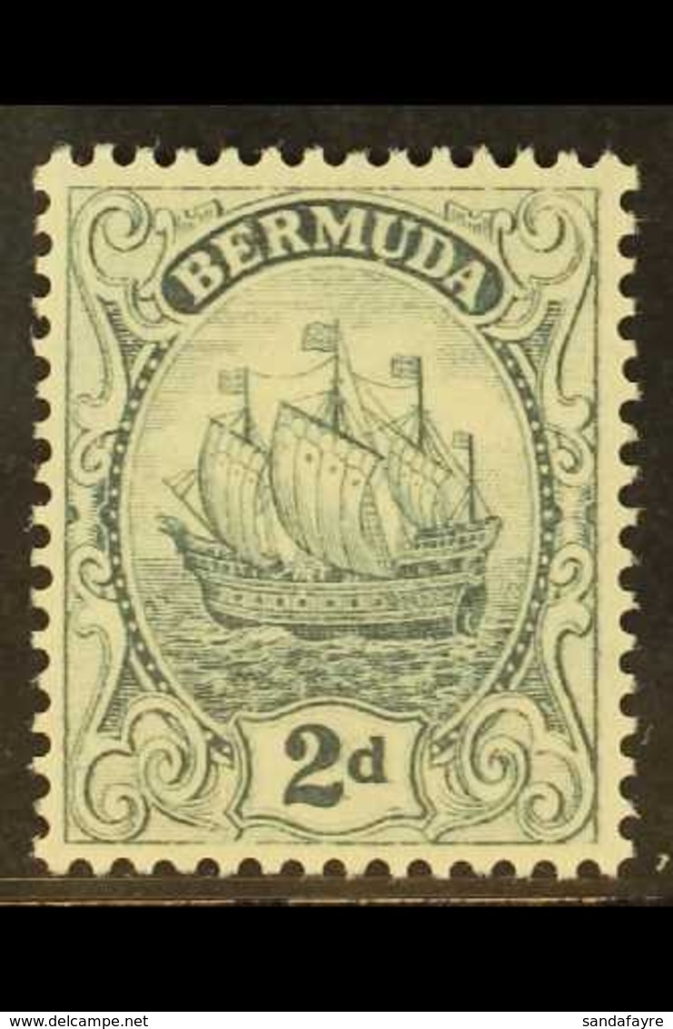 1922-34 2d Grey Ship, Watermark Reversed, SG 80x, Fine Nhm. For More Images, Please Visit Http://www.sandafayre.com/item - Bermuda