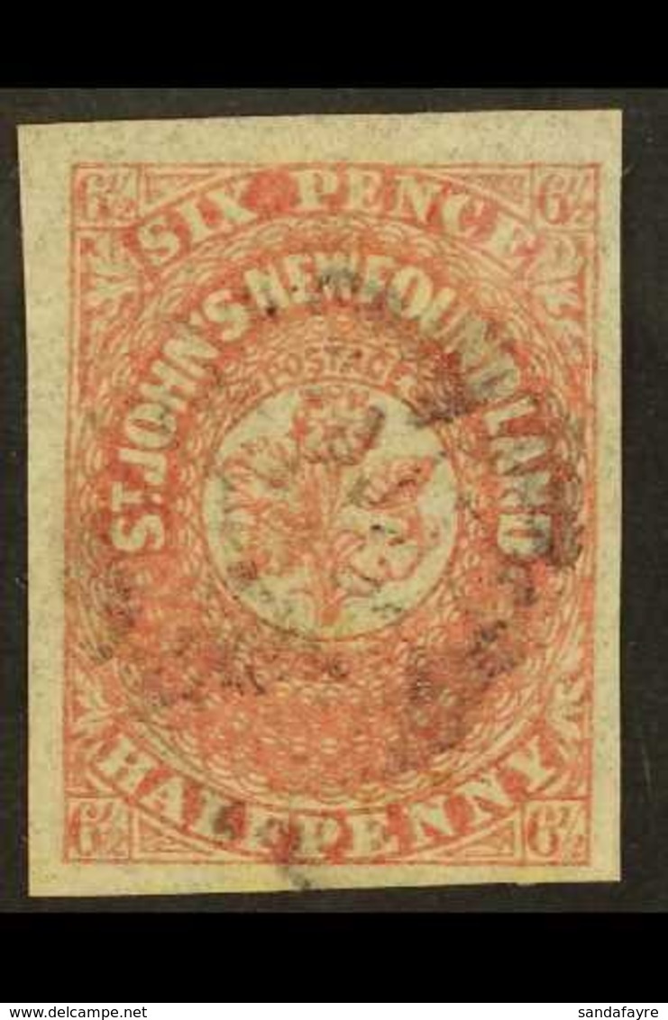 1862-4 6½d Rose-lake, Imperf, SG 20, Good Used, Four Good To Large Margins, Cat.£450. For More Images, Please Visit Http - Andere & Zonder Classificatie