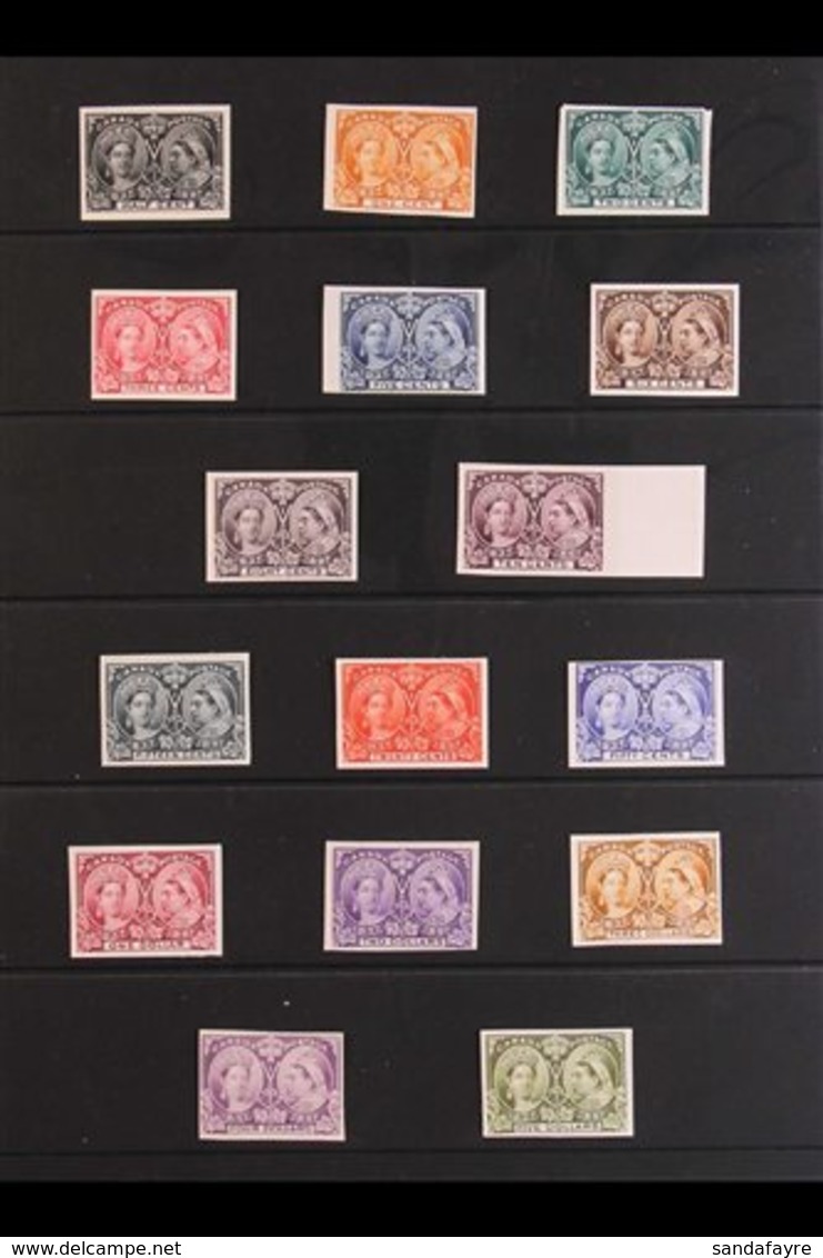 1897 JUBILEE ISSUE Complete Set To $5 Olive Green As Imperf Plate Proofs, Uni 50P-65P, Very Fine And Fresh. All Lovely F - Andere & Zonder Classificatie