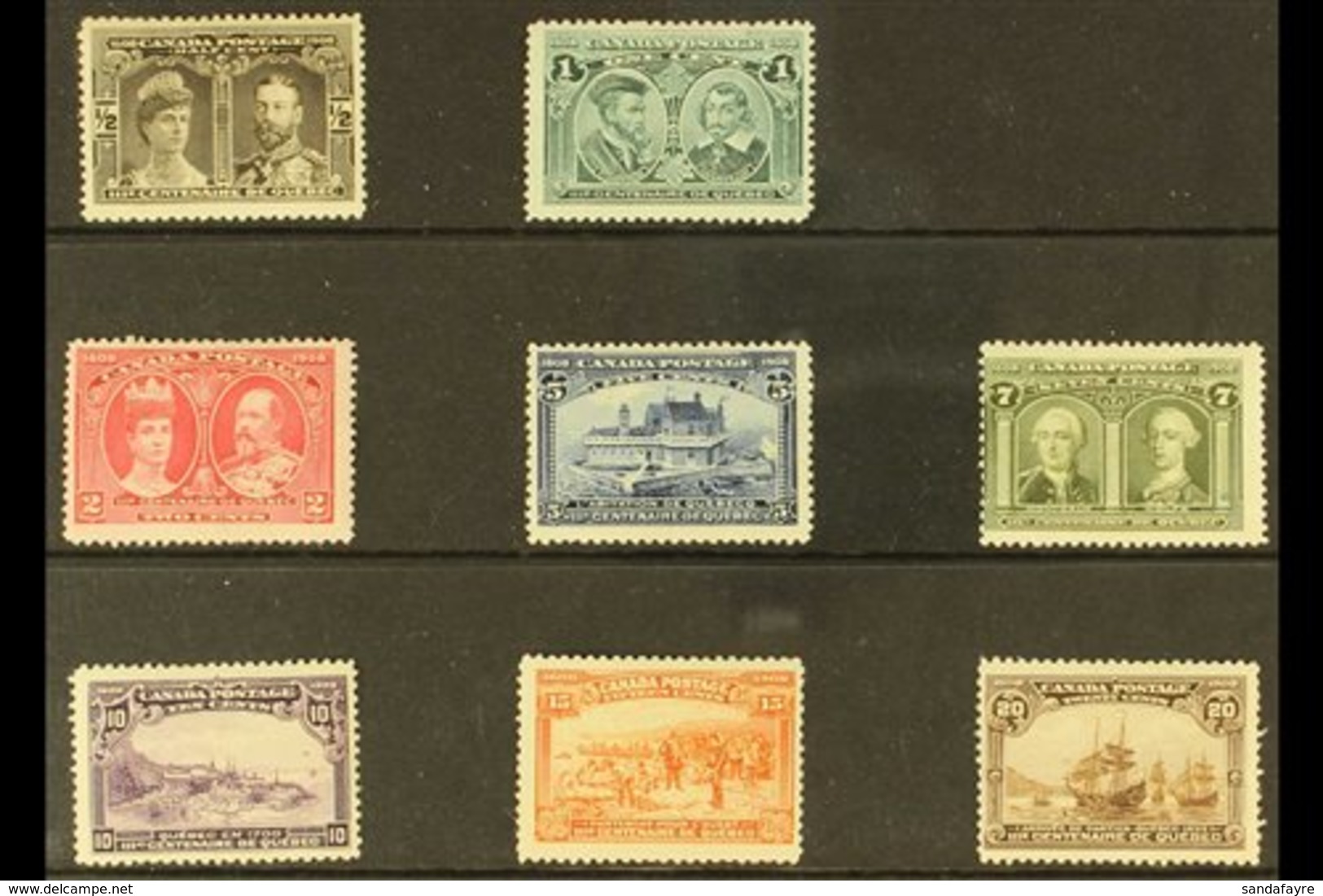 1908 Quebec Tercentenary Set, SG 188/95, Mint With A Few Minor Imperfections (8 Stamps) For More Images, Please Visit Ht - Andere & Zonder Classificatie