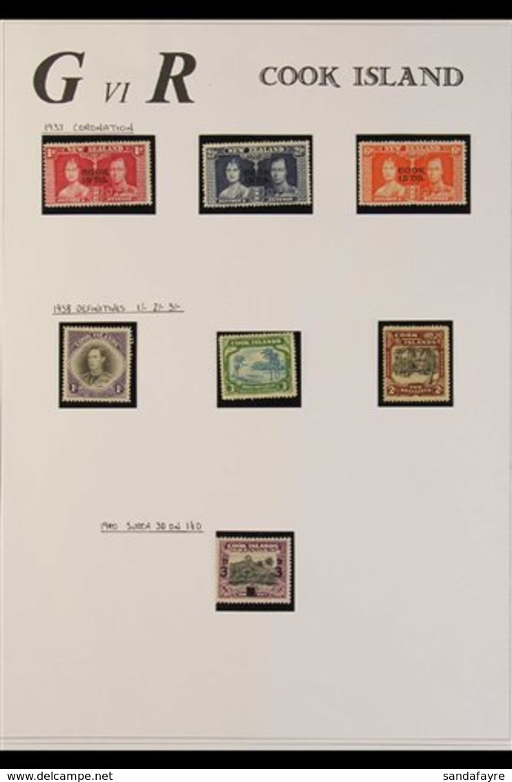 1937-49 FINE MINT COLLECTION Includes 1938 1s, 2s And 3s Set, 1944-46 Complete Set, 1949 Complete Set, Etc. (33 Stamps)  - Cookeilanden