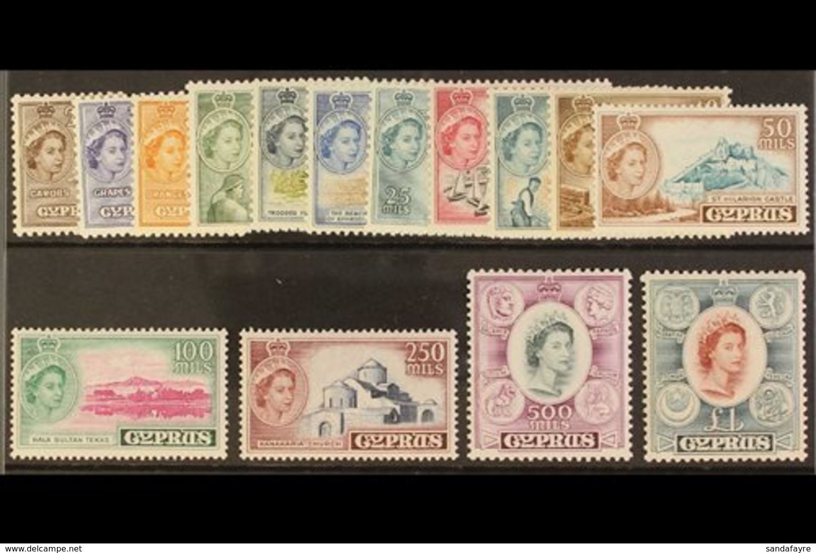1955-60 Definitives Complete Set, SG 173/87, Never Hinged Mint. (15 Stamps) For More Images, Please Visit Http://www.san - Andere & Zonder Classificatie