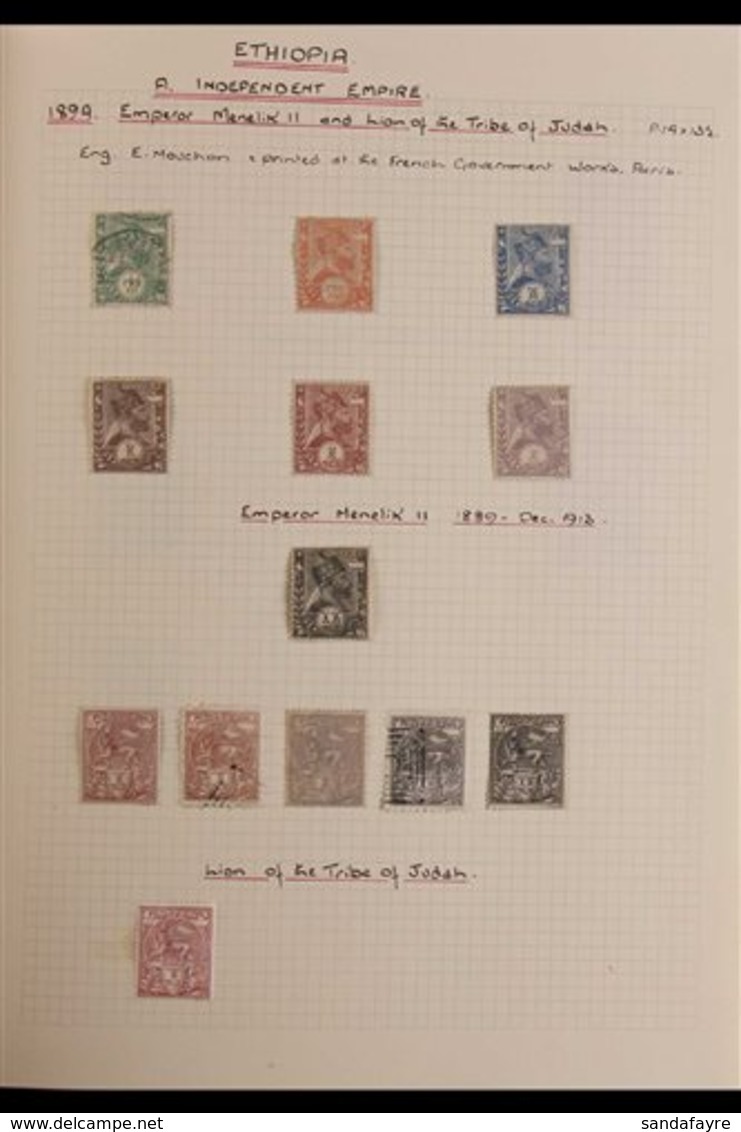 1894-1970s MINT & USED COLLECTION Presented On Album Pages (some Illustrated) In A A Small Album. A Chiefly, ALL DIFFERE - Ethiopië