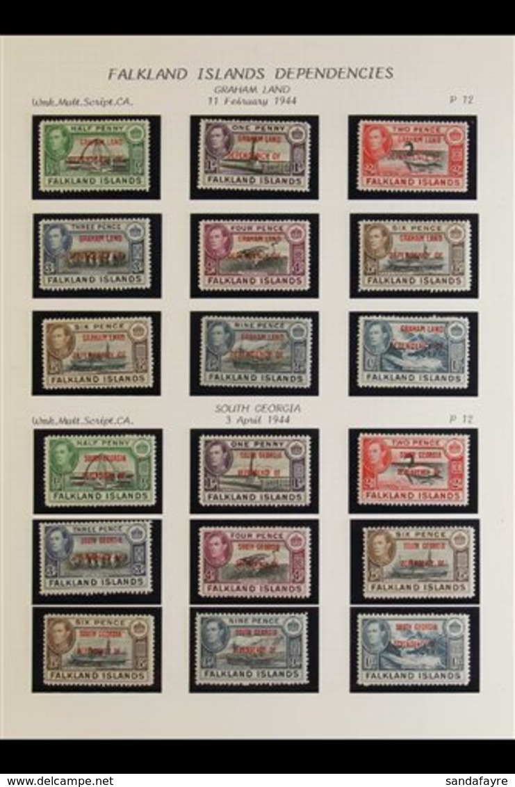 1944-1949 KGVI COMPLETE FINE MINT COLLECTION. An Attractive, ALL DIFFERENT & Complete Collection Of This Reign, Inc ALL  - Falkland