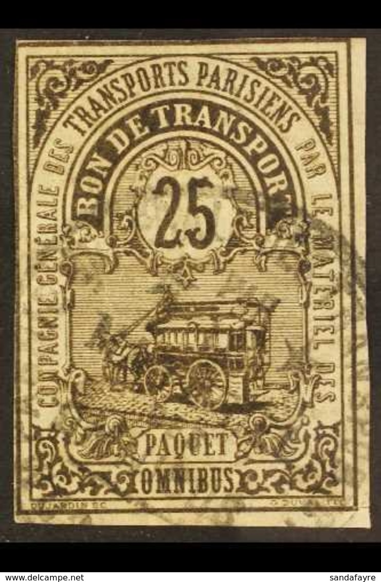 COLIS POSTAUX POUR PARIS 1878 25c Brown Local Parcel Post For Paris, Maury 1, Used, Minor Wrinkles, Scarce. For More Ima - Otros & Sin Clasificación