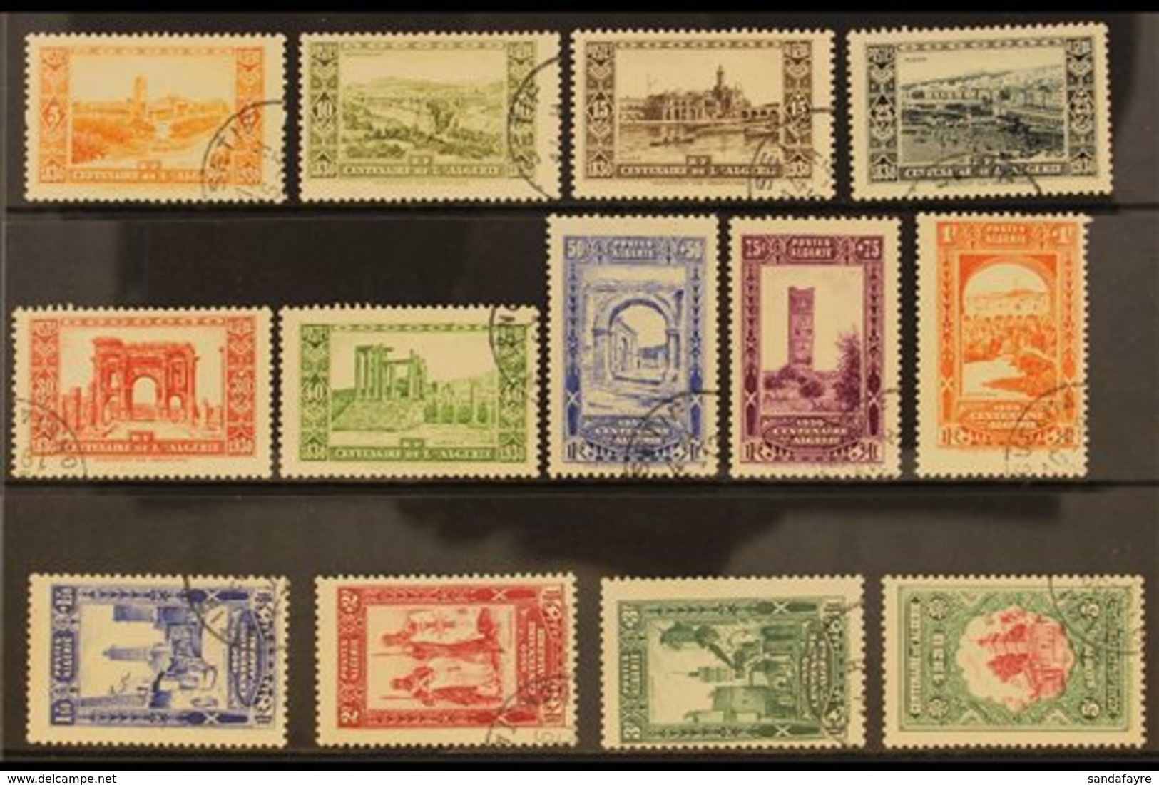 ALGERIA 1930 Centenary Complete Set (Yvert 87/99, SG 93/105), Fine Cds Used, Very Fresh. (13 Stamps) For More Images, Pl - Altri & Non Classificati