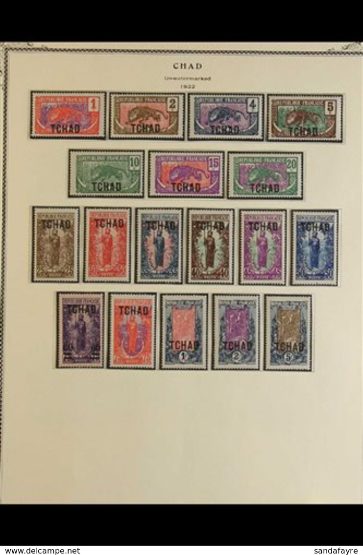 CHAD 1922-33 COMPLETE MINT / NHM COLLECTION. A Charming, Complete Mint / Nhm Collection Presented On A Series Of "Scott" - Andere & Zonder Classificatie
