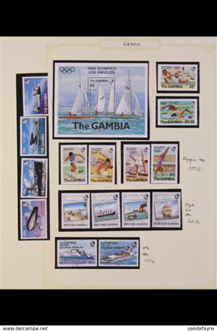 1983-1986 HIGHLY COMPLETE NHM COLLECTION An Attractive Collection, Presented In Mounts On Album Pages, ALL DIFFERENT Com - Gambia (...-1964)